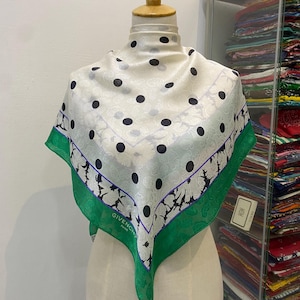 Vintage Givenchy Silk Scarf Givenchy Neck Scarf Givenchy Silk Muffler Givenchy Big Logo Givenchy Neck Warmer Givenchy Silk Shawl