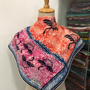 Vintage Lanvin Silk Scarf Lanvin Silk Muffler Vintage Lanvin Silk Neck Scarf Vintage Lanvin Head Scarf Lanvin Silk Shawl
