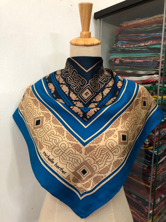 Foulard Vintage MEY & EDLICH En Soie 100% - 86x88 Cm, Multicolore - Occasion