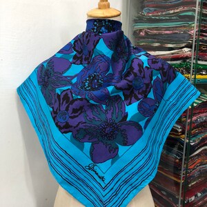 Vintage Silk Scarf, Twill Silk Scarf, Vintage Silk Muffler, Vintage Neck Scarf, Vintage Neck Accessories, Vintage Italian Silk Scarf,
