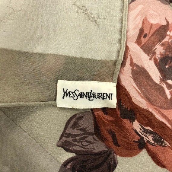 Vintage Yves Saint Laurent Silk Scarf Yves Saint … - image 5