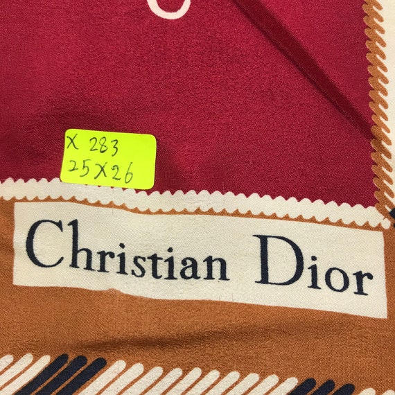 Vintage Christian Dior Silk Scarf Christian Dior … - image 6