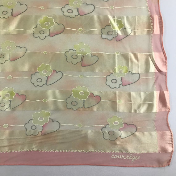 Vintage Courreges Silk Scarf Courreges Square Sca… - image 4