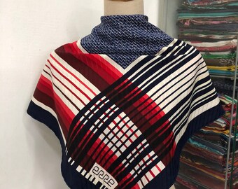 Vintage Silk Scarf, Twill Silk Scarf, Vintage Silk Muffler, Vintage Neck Scarf, Vintage Neck Accessories, Vintage Italian Silk Scarf,