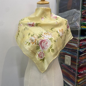 Vintage Yves Saint Laurent Silk Scarf Yves Saint Laurent Silk Muffler Yves Saint Laurent Silk Neck Scarf Yves Saint Laurent Silk Neck Warmer