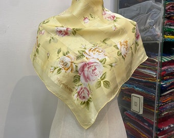 イヴ・サンローランのシルク＆ウールの大判スカーフ - Etsy 日本