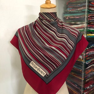 Vintage Yves Saint Laurent Silk Scarf Yves Saint Laurent Silk Muffler Yves Saint Laurent Silk Neck Scarf Yves Saint Laurent Silk Neck Warmer