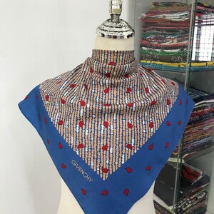 Vintage Givenchy Silk Scarf Givenchy Neck Scarf Givenchy Silk Muffler Givenchy Big Logo Givenchy Neck Warmer Givenchy Silk Shawl