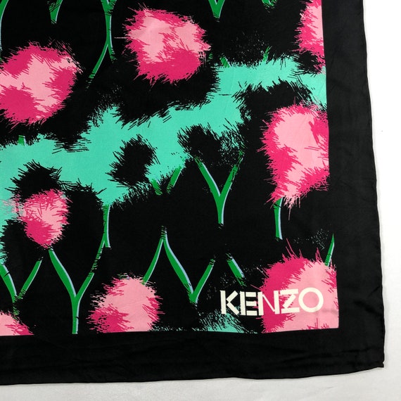 Vintage Kenzo Silk Scarf Kenzo Silk Stole Floral … - image 4