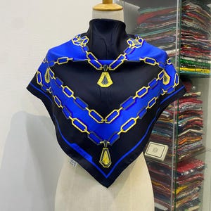ヴィンテージ カルティエ シルクスカーフ、マスト ドゥ カルティエ