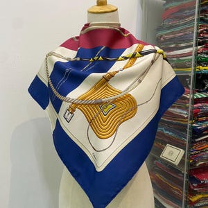 Vintage Hermes Clic Clac Seidenschal Hermes Seidenschal Hermes 34x34 Vintage Hermes Foulards Hermes Halstuch Hermes Schal
