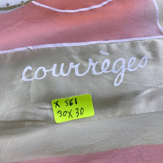 Vintage Courreges Silk Scarf Courreges Square Sca… - image 6