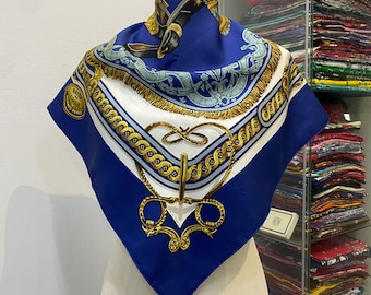 ヴィンテージ エルメス ヴィヴ ル ヴァン シルク スカーフ エルメス