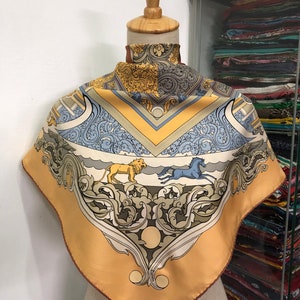 Vintage Hermes Animaux Solaires Silk Scarf Vintage Hermes Scarf Hermes Square Scarf Hermes 34x34 Vintage Hermes Silk Neck Scarf