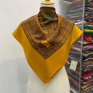 Vintage Yves Saint Laurent Silk Scarf Yves Saint Laurent Silk Muffler Yves Saint Laurent Silk Neck Scarf Yves Saint Laurent Silk Neck Warmer