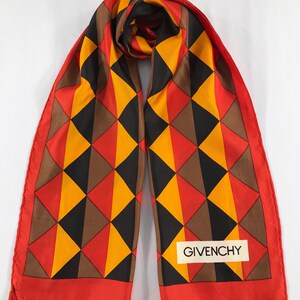 Vintage Givenchy Silk Scarf Givenchy Neck Scarf Givenchy Silk Muffler Givenchy Big Logo Givenchy Neck Warmer Givenchy Silk Shawl