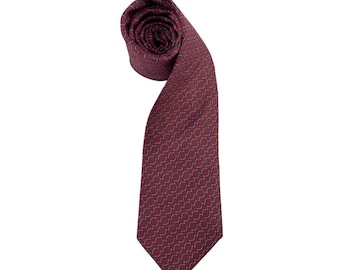 Corbata de seda vintage Hermès París 745 FA, corbata auténtica Hermès, corbata con estampado floral, corbata con estampado geométrico