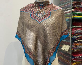 Vintage Christian Dior Zijden Sjaal Christian Dior Sjaal Dior Zijden Uitlaat Christian Dior Zijden Hoofddoek Vintage Dior-sjaal Dior Halsdoek