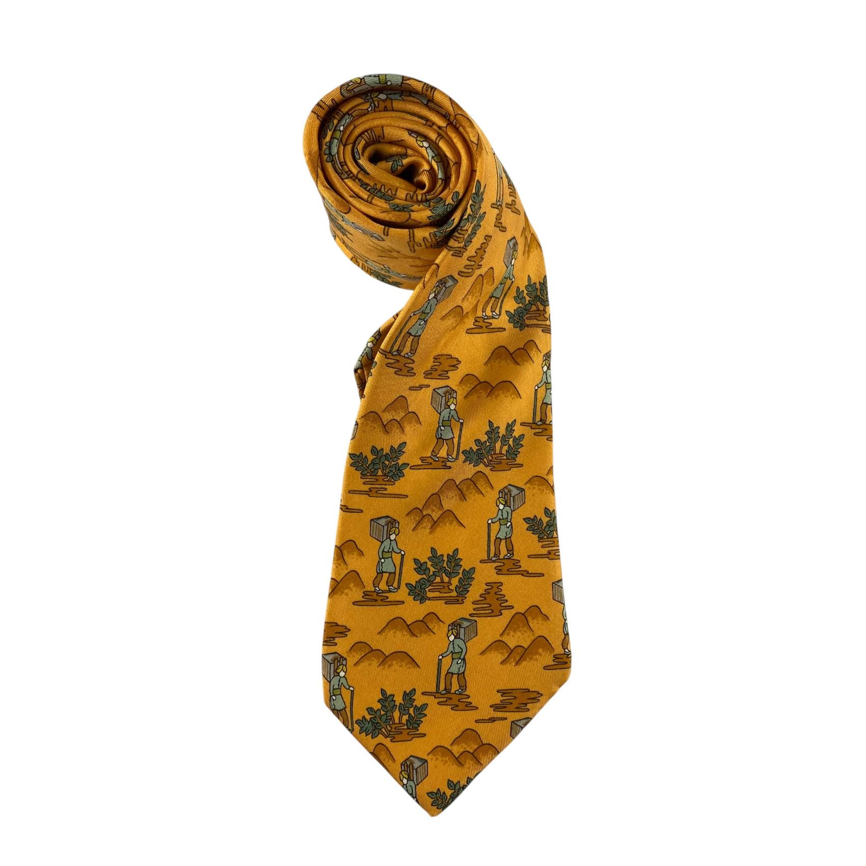 Vintage Hermès Paris Silk Tie 7503 IA, Authentic Hermès Neck Tie