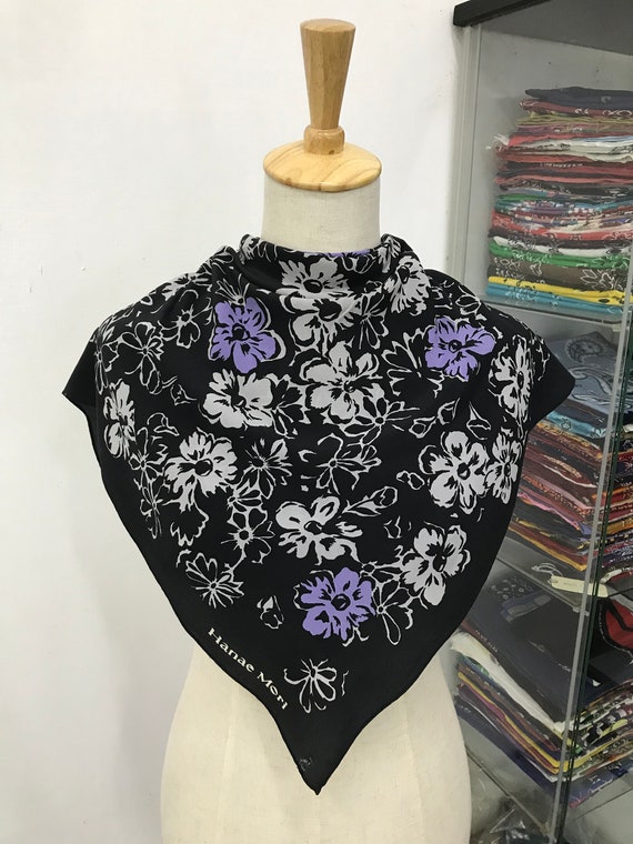 Vintage Hanae Mori Silk Scarf, Hanae Mori Silk St… - image 1