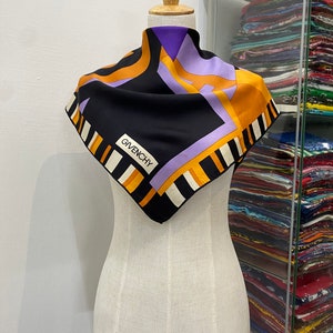 Vintage Givenchy Silk Scarf Givenchy Neck Scarf Givenchy Silk Muffler Givenchy Big Logo Givenchy Neck Warmer Givenchy Silk Shawl