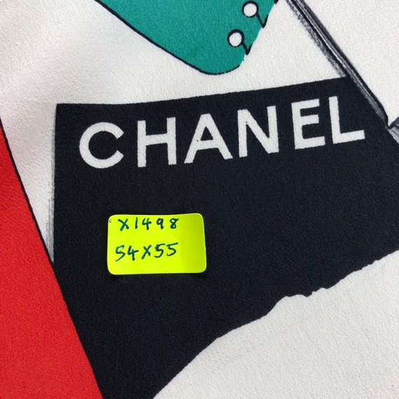 Vintage Chanel Silk Pareo, Chanel Silk Muffler, V… - image 8
