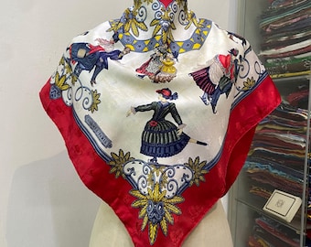 HERMES⁄エルメス カレ90 チュイルリー公園 シルク スカーフ d_062