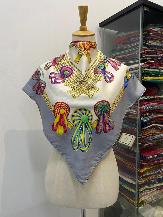 ヴィンテージ エルメス Les Rubans du Cheval シルク スカーフ