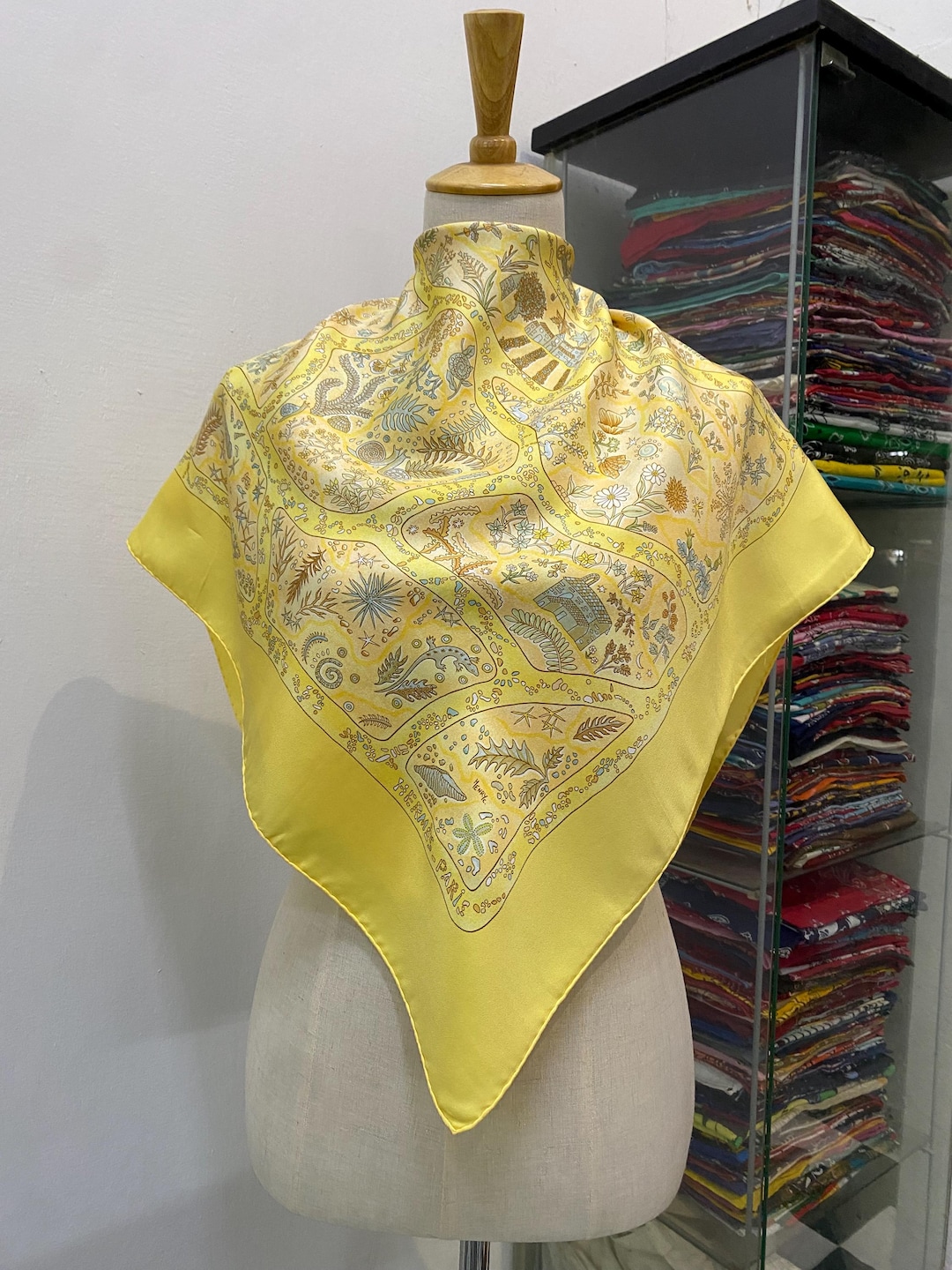 Vintage Hermes Chemins De Garrigue Silk Scarf Hermes 34x34 Hermes