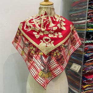 Vintage Christian Dior Silk Stole Christian Dior Shawl Dior Silk Muffler Christian Dior Silk Head Scarf Vintage Dior Scarf Dior Neck Scarf