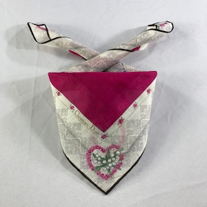 Christian Dior Vintage Christian Dior Handkerchief, Christian Dior Pocket Square, Christian Dior Scarf, Vintage Christian Dior Bandana