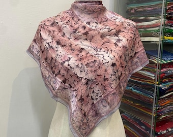 Vintage Basile Silk Scarf, Vintage Silk Neck Scarf, Vintage