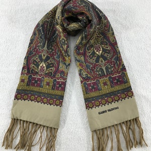 Claudio Valentino Scarf Muffler Neckwear Multicolor scarf Luxury Scarf Lambswool scarf Cashmere Scarf