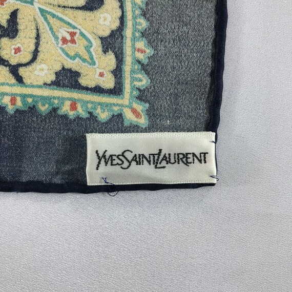 Vintage Yves Saint Laurent Silk Scarf Yves Saint … - image 5