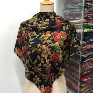 Vintage Silk Scarf, Twill Silk Scarf, Vintage Silk Muffler, Vintage Neck Scarf, Vintage Neck Accessories, Vintage Italian Silk Scarf,