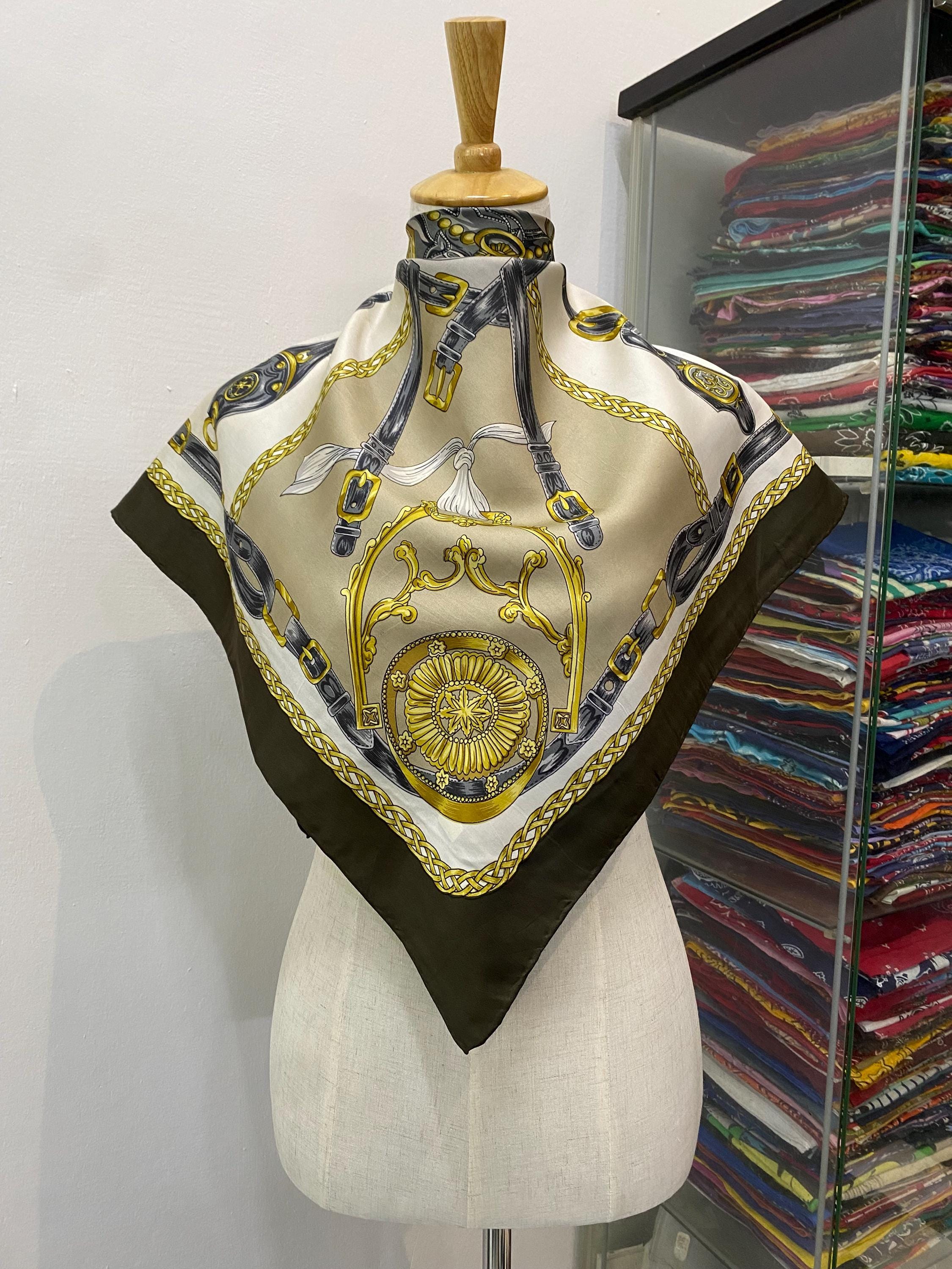 Vintage Silk Scarf, Vintage Silk Neck Scarf, Vintage 80s Silk