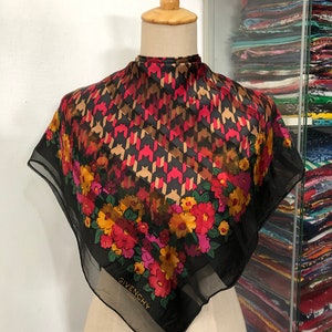Vintage Givenchy Silk Scarf Givenchy Neck Scarf Givenchy Silk Muffler Givenchy Big Logo Givenchy Neck Warmer Givenchy Silk Shawl