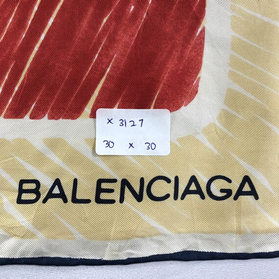 Vintage Balenciaga Silk Scarf Balenciaga Silk Muf… - image 5