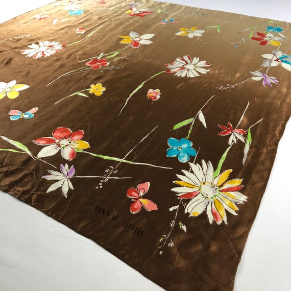 Vintage Hanae Mori Silk Scarf, Hanae Mori Silk St… - image 3