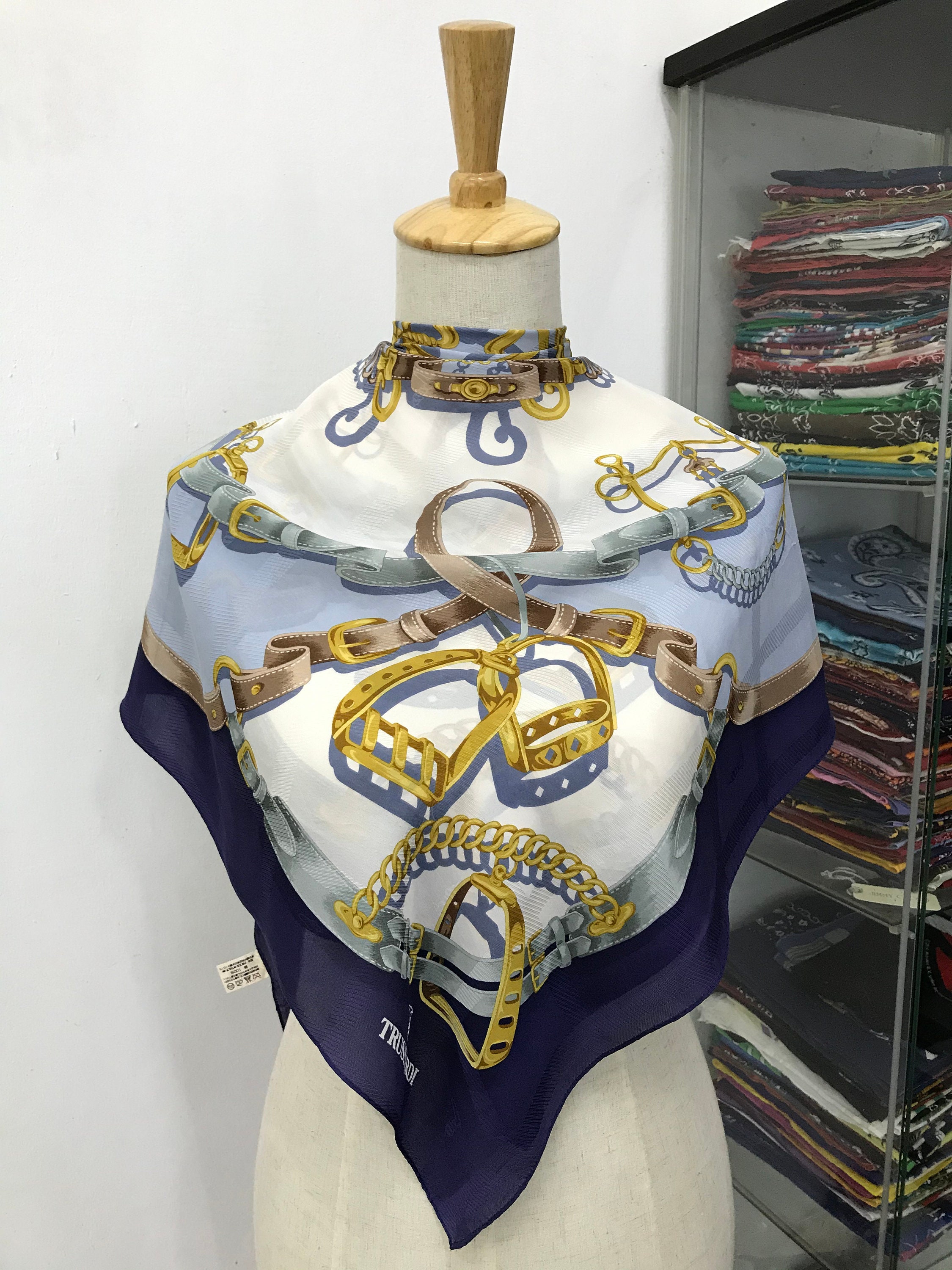 Vintage Trussardi Silk Scarf Trussardi Silk Muffler Vintage - Etsy