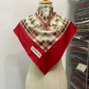 Vintage Givenchy Silk Scarf Givenchy Neck Scarf Givenchy Silk Muffler Givenchy Big Logo Givenchy Neck Warmer Givenchy Silk Shawl