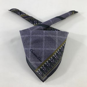 Vintage Dior Handkerchief, Dior Bandana, Vintage Dior Pocket Square, Christian Dior Handkerchief, Vintage Dior Neck Scarf