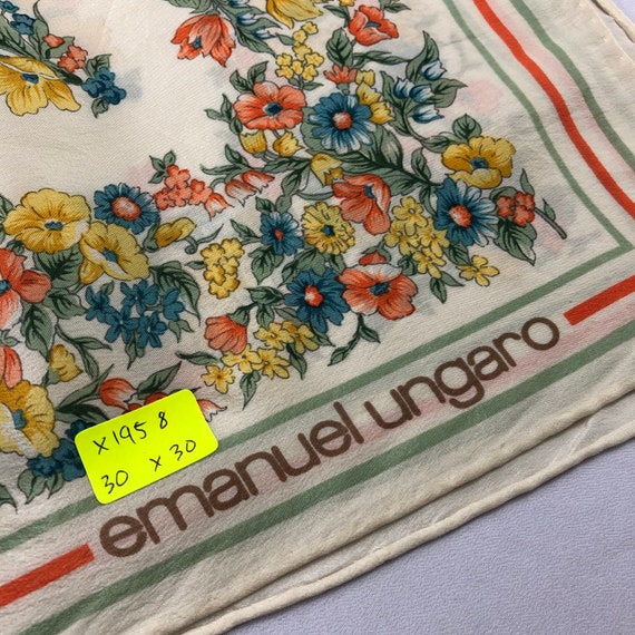 Vintage Emanuel Ungaro Silk Scarf, Vintage Silk N… - image 7