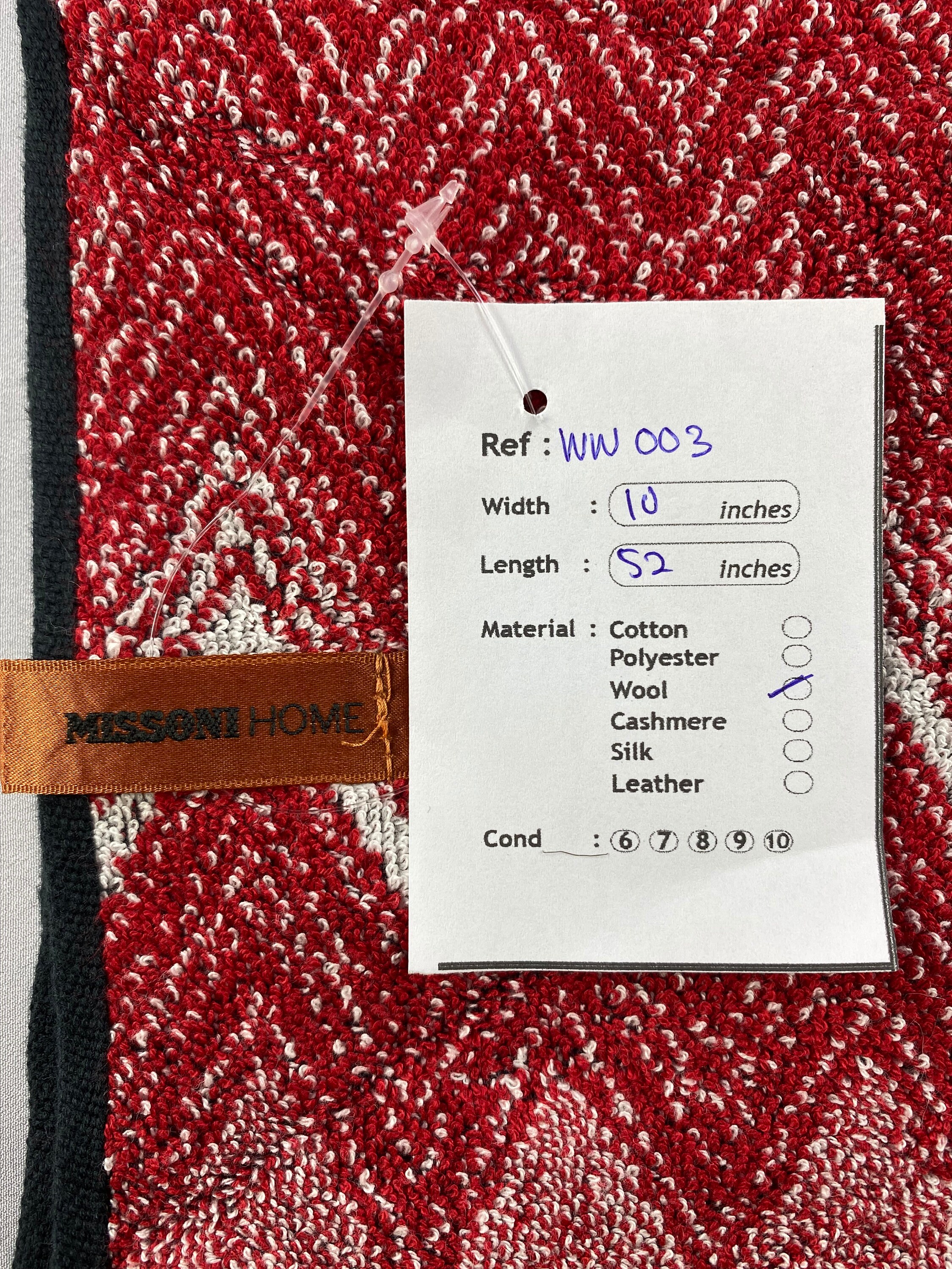 Châle Vintage Missoni En Soie – Multicolore, Motif Géométrique, Bon état Général