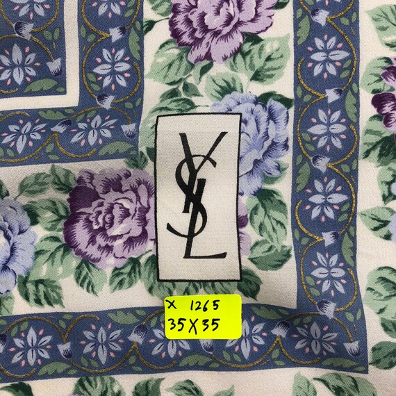 Vintage Yves Saint Laurent Silk Scarf Yves Saint … - image 5