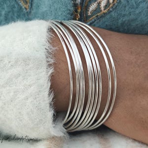 Beautiful Bangle Set For Women\ Bangle Set Of 10\ Sterling Silver Bangle Set\ 10 Sets Bangle\ Stacking Bangle\ Bohemian Wedding Bangle&#39;s