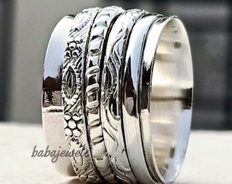 Spinner Ring, Anxiety Ring, Fidget Ring, Boho Ring, Thumb Ring, Worry Ring, 925 Silver Ring, Spinning Ring, Women Ring, Everyday Silver Ring