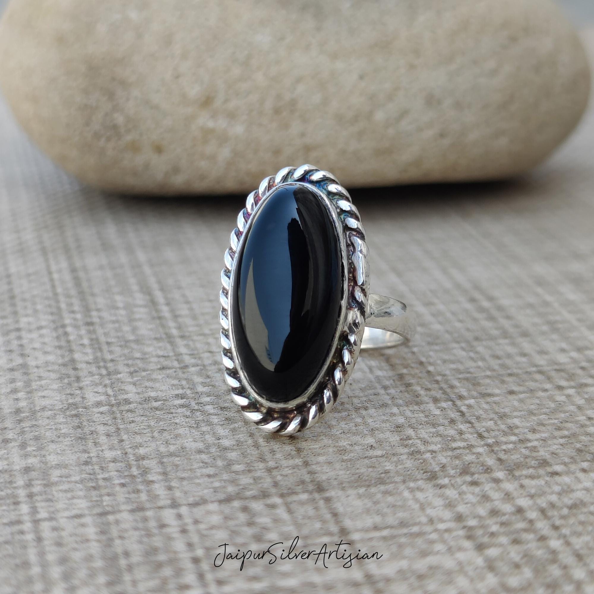Blackstone Rings - Etsy