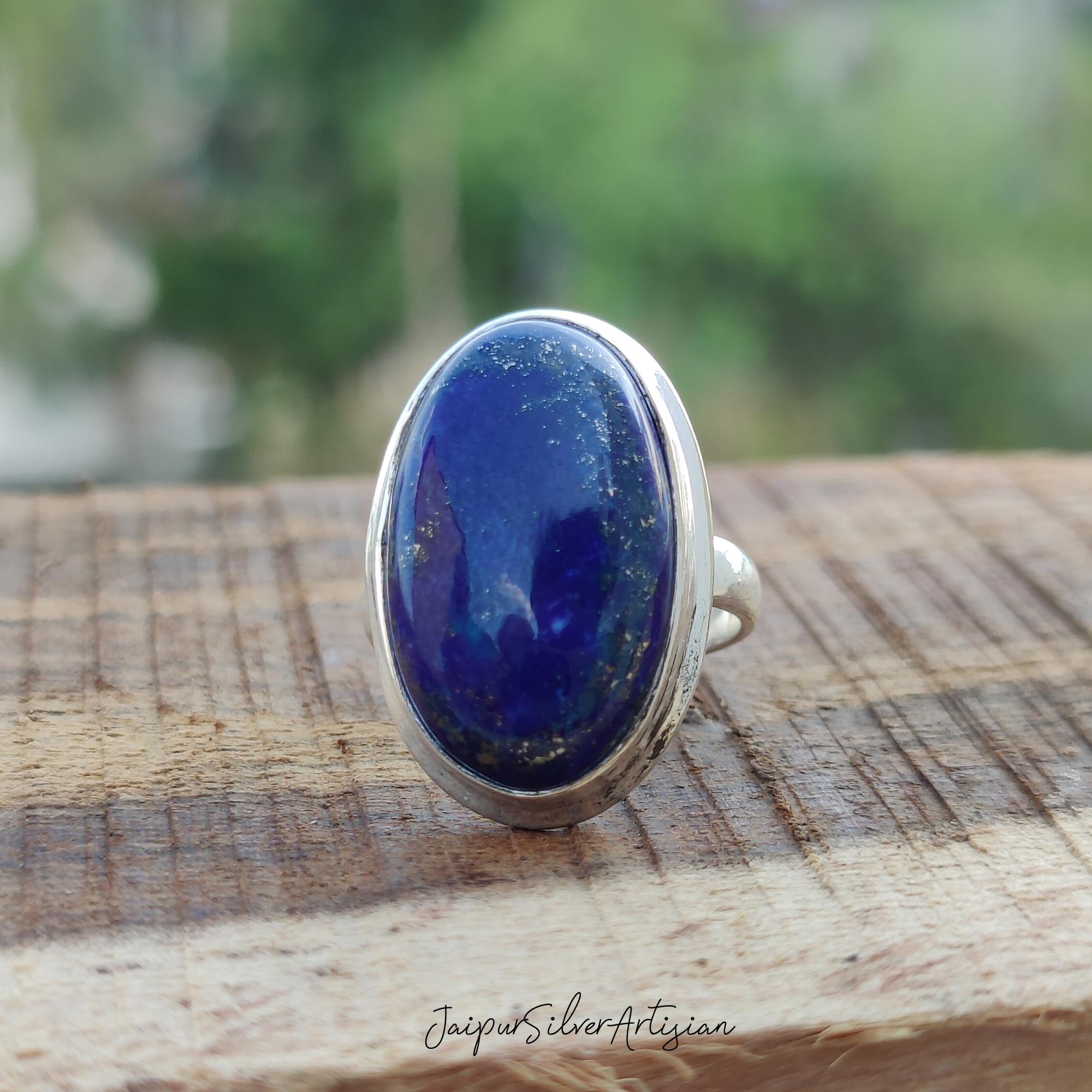Lapis Lazuli Ring ~ Silver Ring ~ Lapis Lazuli Jewelry ~ Latest Ring ~ Charm Ring ~ Women Ring ~ Precious Gift Ring For Her ~ Sterling Ring