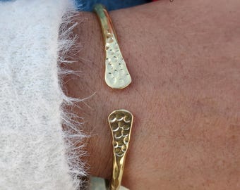 100% Solid Brass Hammered Bangle, Smooth Hammer Stacking Bangle, Bohemian Style Bangle Bracelet, Women Bangle, Brass Jewelry, Gift For Her